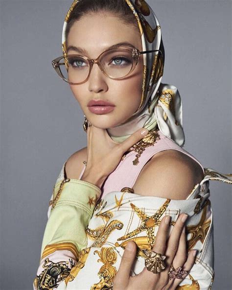 versace glasses gigi hadid|gigi hadid versace fashion week.